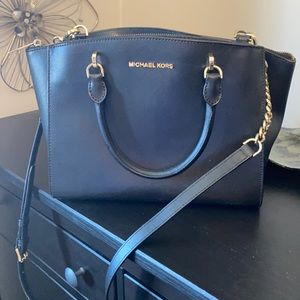 Black Leather Spacious Michael Kors Purse